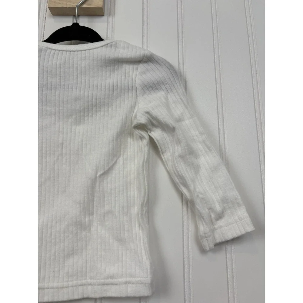 Carter's Long‎ Sleeve Shirt Pant Set Boy 6M Striped Embroidered Elephant#165